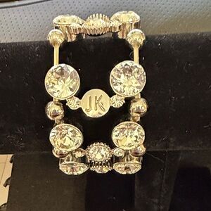 JK Designs Silver and Crystal Bracelet